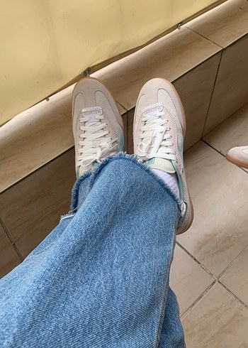 Skechers Bej Kadın Sneakers Pastel Tonlarda Velcro