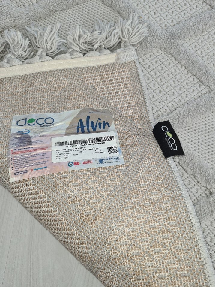 Bohem Gri Dokulu Kilim halı - Görsel 5