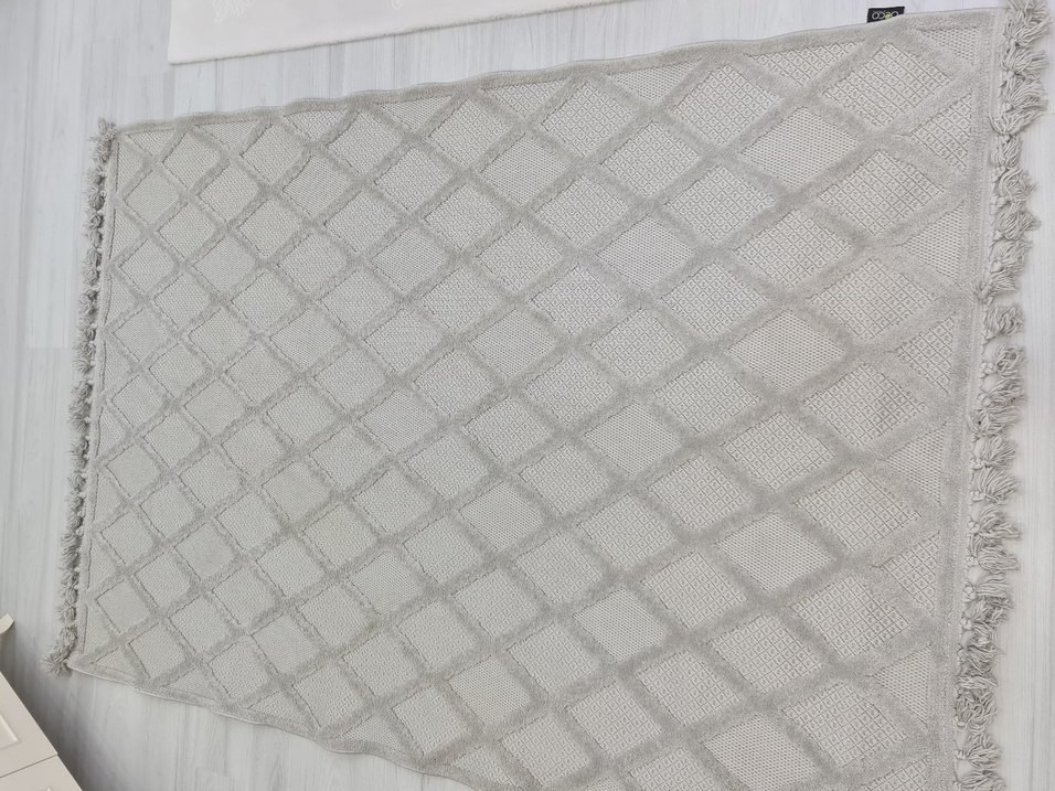 Bohem Gri Dokulu Kilim halı - Görsel 3