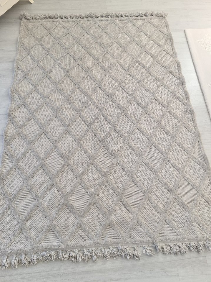 Bohem Gri Dokulu Kilim halı - Görsel 2