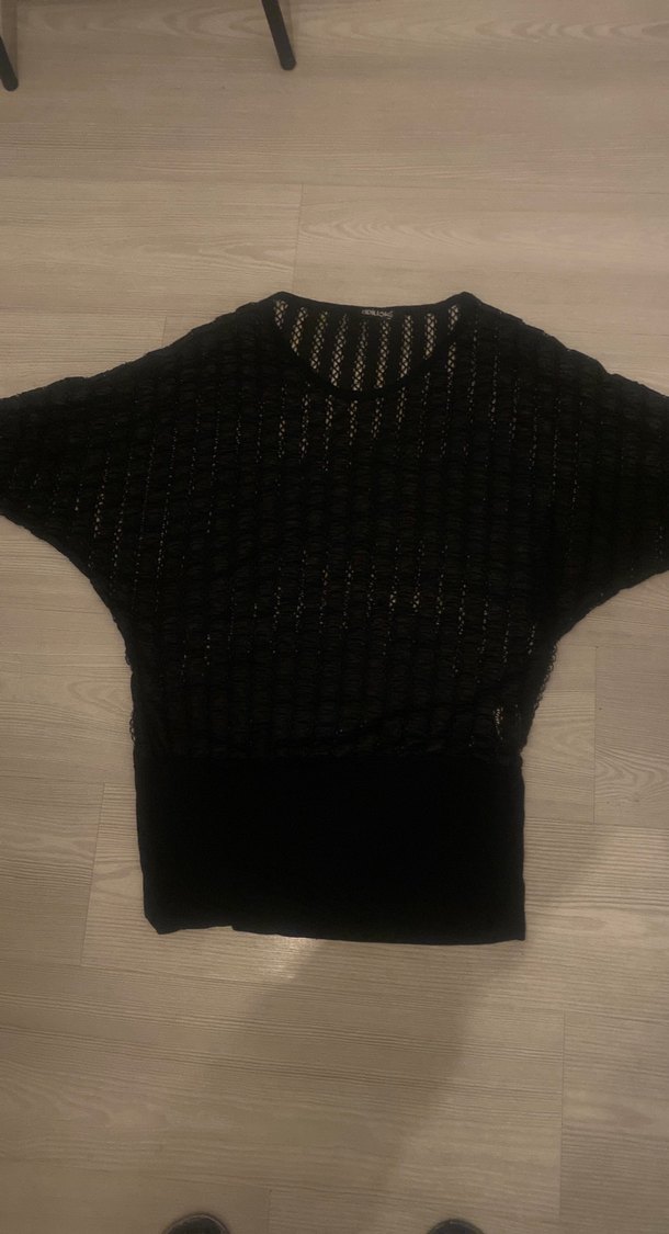 Kadın Siyah Örgü Uzun Kollu Kazak - Görsel 2