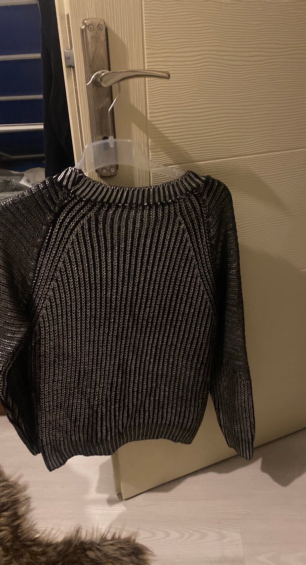 Gri İnce Örgü Kadın Kazak - Görsel 3