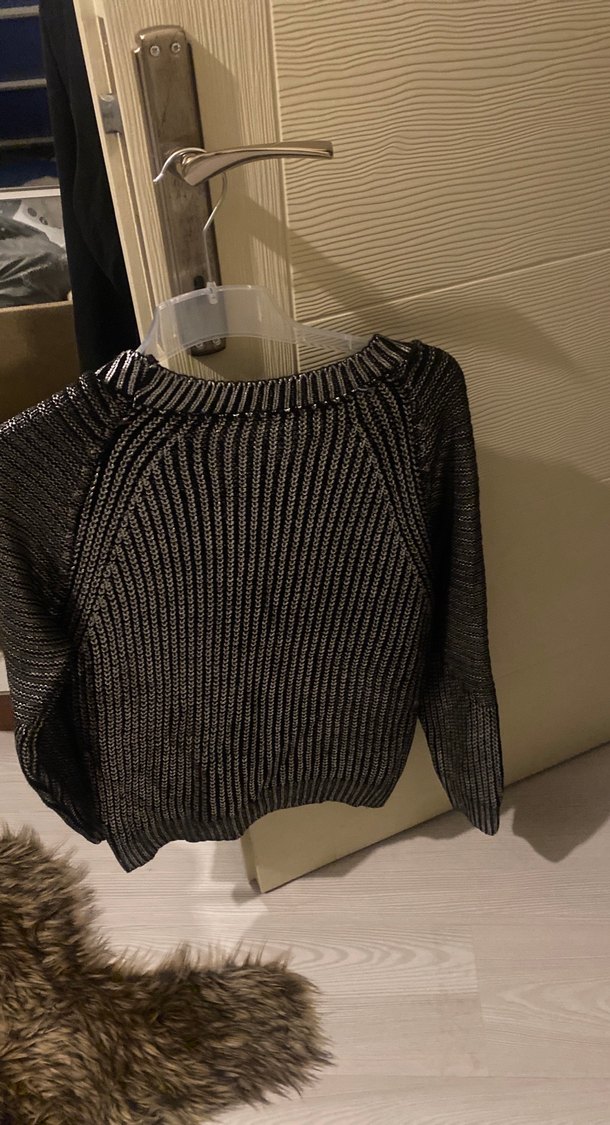 Gri İnce Örgü Kadın Kazak - Görsel 2