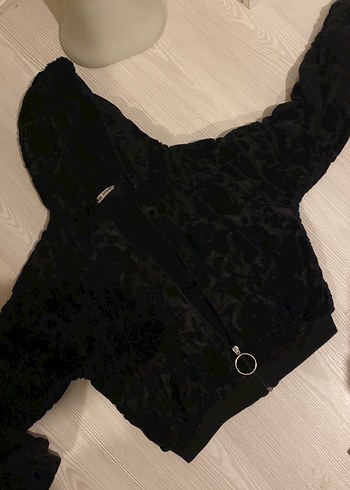 İçi polar dışı kadife kısa mont - Görsel 2