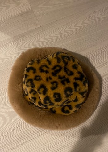 Kahverengi Leopar Desenli Kadın Kürklü Şapka - Görsel 3