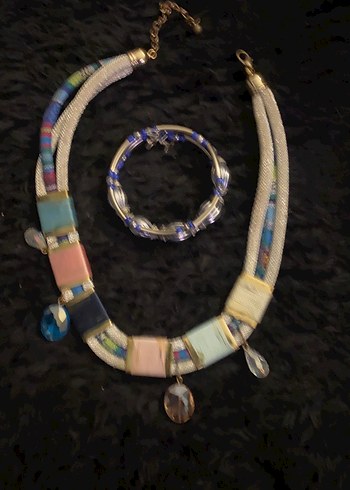 Bohem Çok Renkli Boncuklu Uzun Kolye - Görsel 2