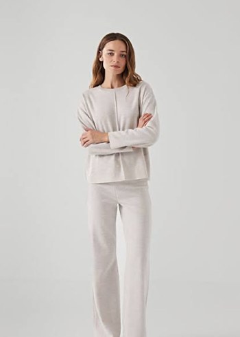 Bej Örgü Kadın Triko Takım - Görsel 2