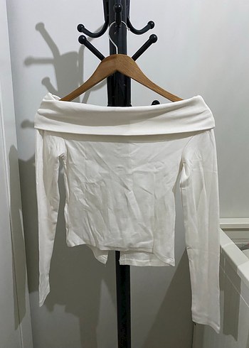 Düğmeli Beyaz Uzun Kollu Bluz - Görsel 6