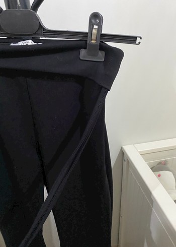 Bel Kıvırmalı  Siyah Kadın İspanyol Paça tayt - Görsel 3