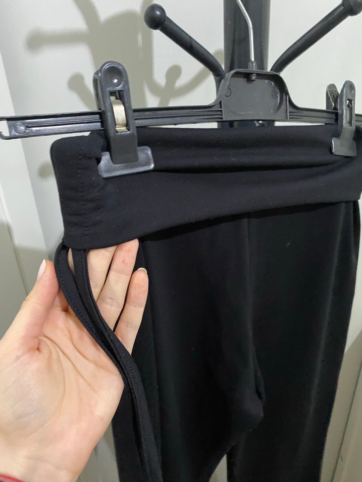 Bel Kıvırmalı  Siyah Kadın İspanyol Paça tayt - Görsel 5