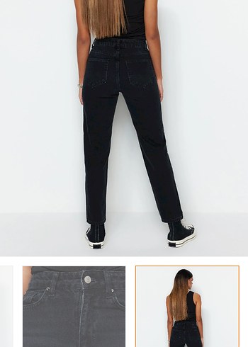 Siyah  Kadın Kot Pantolon - Görsel 3