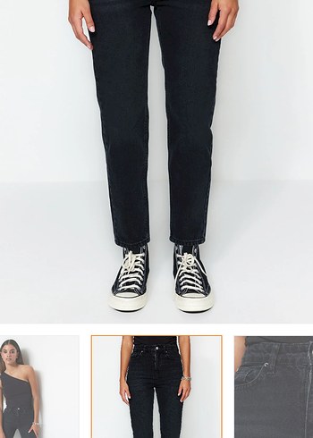 Siyah  Kadın Kot Pantolon - Görsel 2