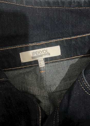 ipekyol Lacivert Normal Kesim Kadin Kot Pantolon
