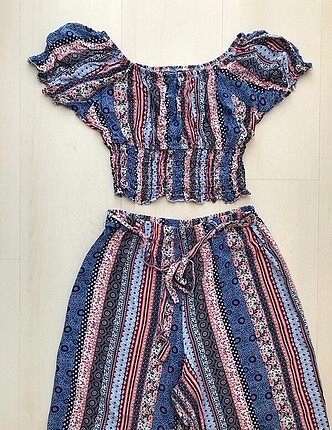 İKİLİ TAKIM ÜSTÜ CROP VE PANTOLON