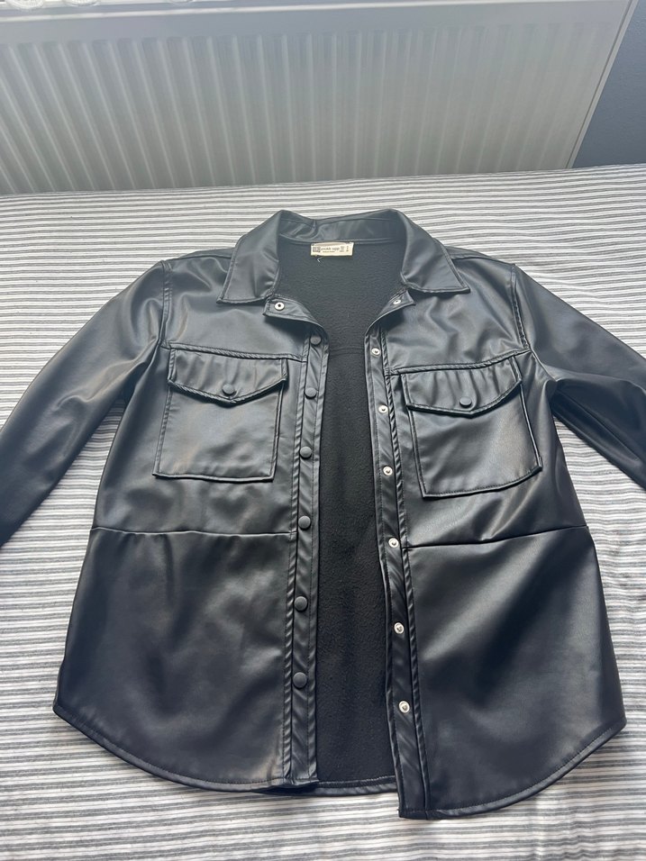 Siyah  Kadın Suni Deri Ceket - Görsel 2