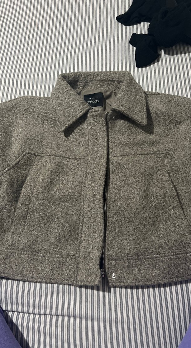 Kaşe Oversize Kadın Ceket - Görsel 2