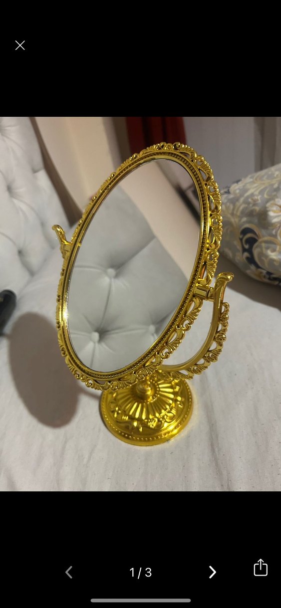 Altın Renkli Parlak Masa Aynası - Görsel 2