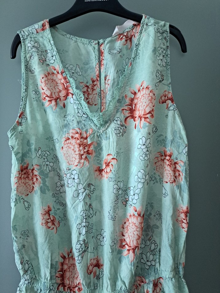 Lcw Turkuaz Dantel Detaylı Bohem Kısa Tulum - Görsel 3