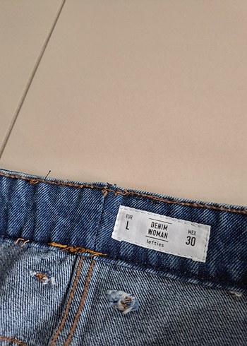 40 Beden mavi Renk Mavi Denim Midi Etek