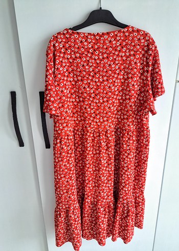 LC Waikiki Lcw Kırmızı Renkli Midi Bohem Elbise