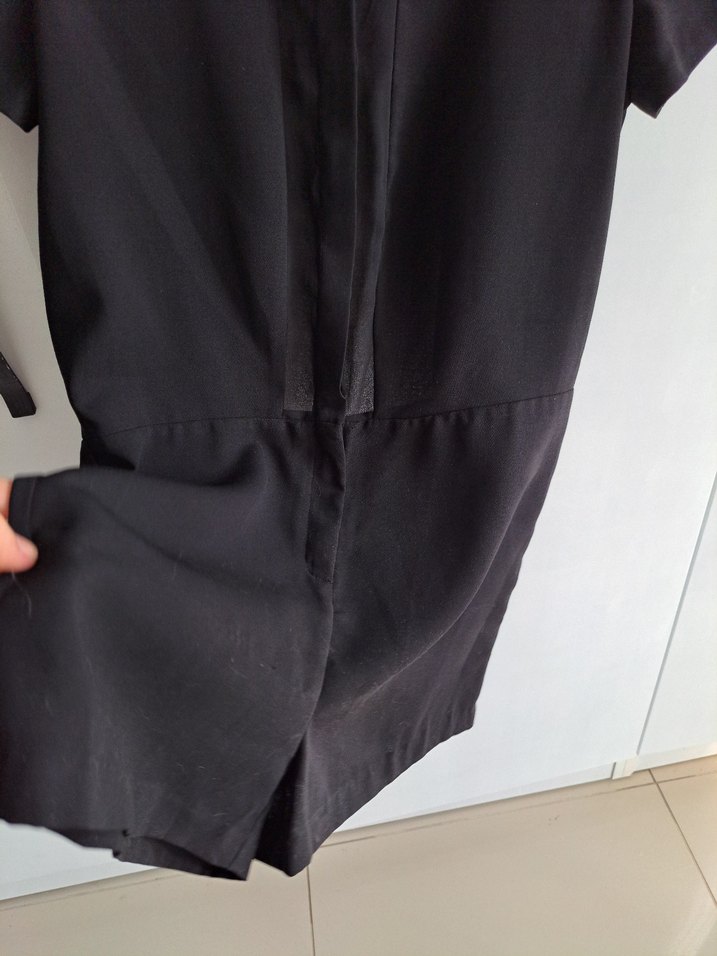 Topshop Kısa Kollu Siyah Mini Tulum - Görsel 5