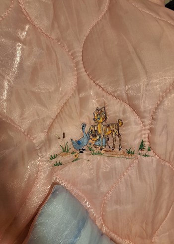 Nakışlı Pembe/Mavi  Çocuk yorganı - Görsel 6