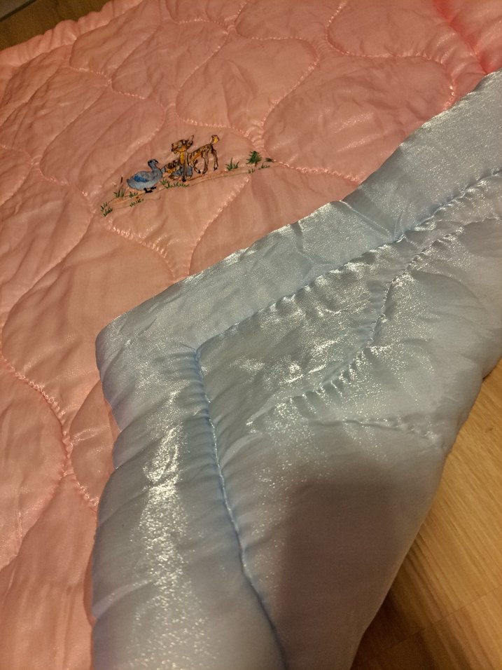 Nakışlı Pembe/Mavi  Çocuk yorganı - Görsel 3