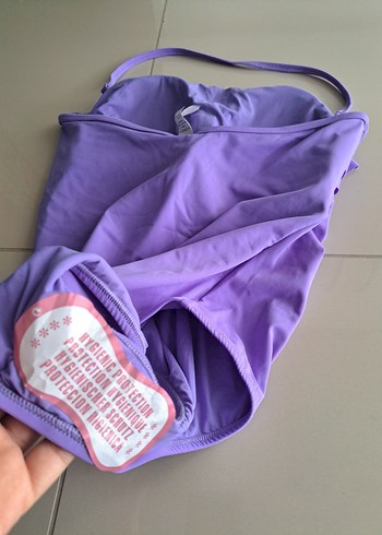 yeni,koton Mor Askılı Fırfırlı Kadın Mayo - Görsel 5