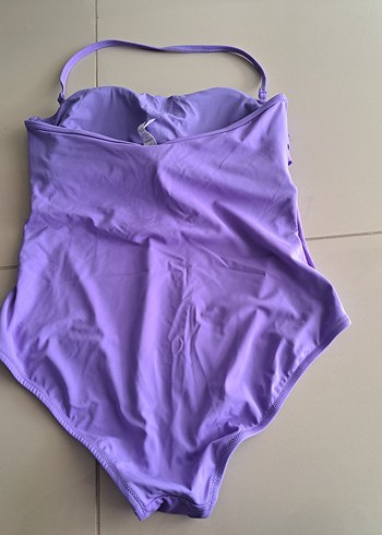 yeni,koton Mor Askılı Fırfırlı Kadın Mayo - Görsel 4