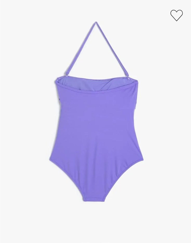 yeni,koton Mor Askılı Fırfırlı Kadın Mayo - Görsel 2