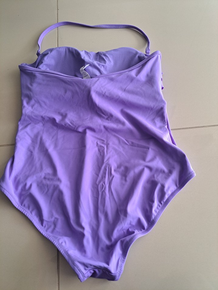 yeni,koton Mor Askılı Fırfırlı Kadın Mayo - Görsel 4