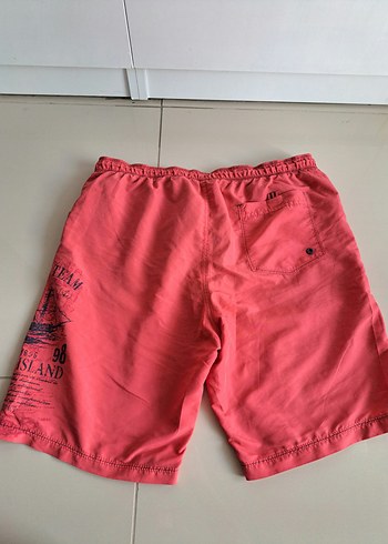 Lcw Renkli Baskılı Kemerli Kırmızı Erkek Şort - Görsel 2