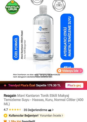 Beden Renk Reagain Makyaj Temizleme Suyu 400 ml