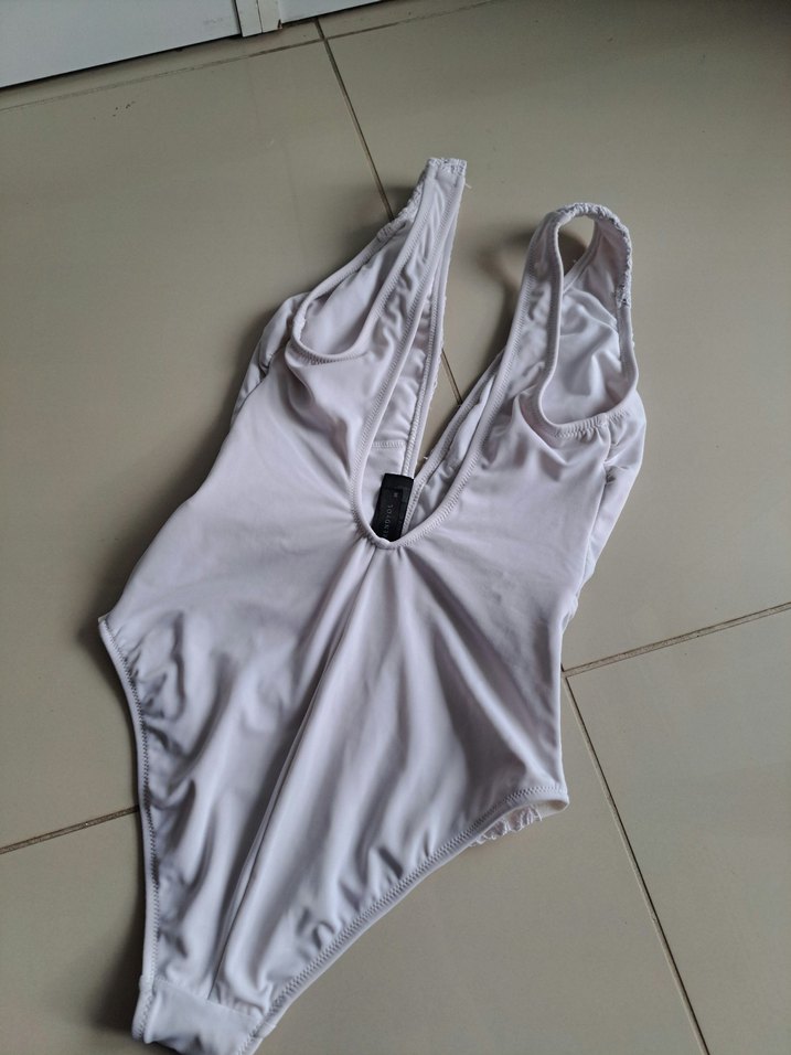 Trendyol Dantel Detaylı Beyaz Bohem Kadın Mayo - Görsel 3