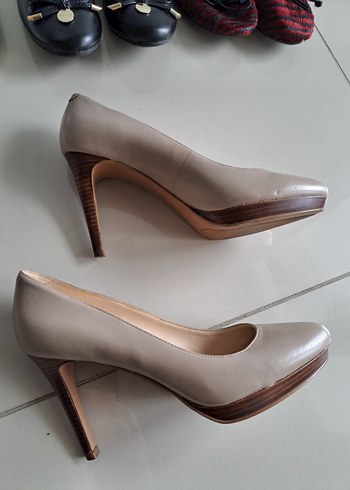 Nine West Bej Modern Klasik Stiletto Topuklu Kadın Ayakkabı - Görsel 3