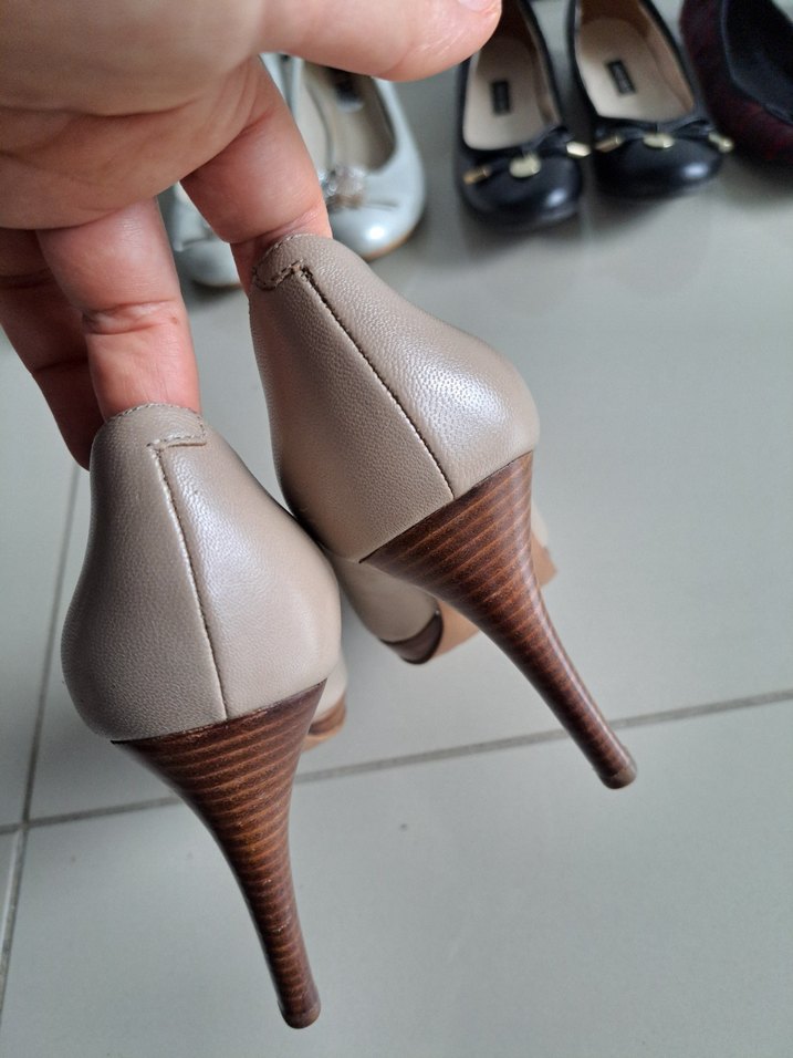 Nine West Bej Modern Klasik Stiletto Topuklu Kadın Ayakkabı - Görsel 4