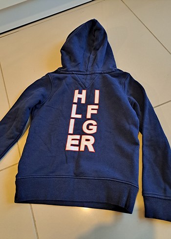 Tommy Hilfiger Erkek Çocuk Lacivert Kapüşonlu Sweatshirt - Görsel 4