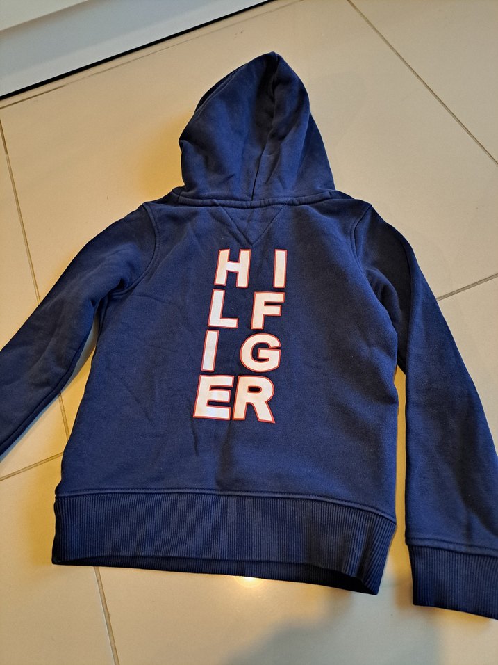 Tommy Hilfiger Erkek Çocuk Lacivert Kapüşonlu Sweatshirt - Görsel 4