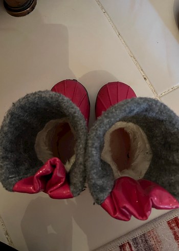 Kız Çocuk Pembe Kürklü Yağmur Botu - Görsel 4