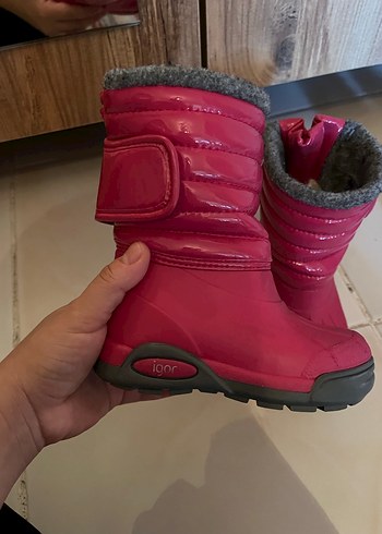 Kız Çocuk Pembe Kürklü Yağmur Botu - Görsel 6