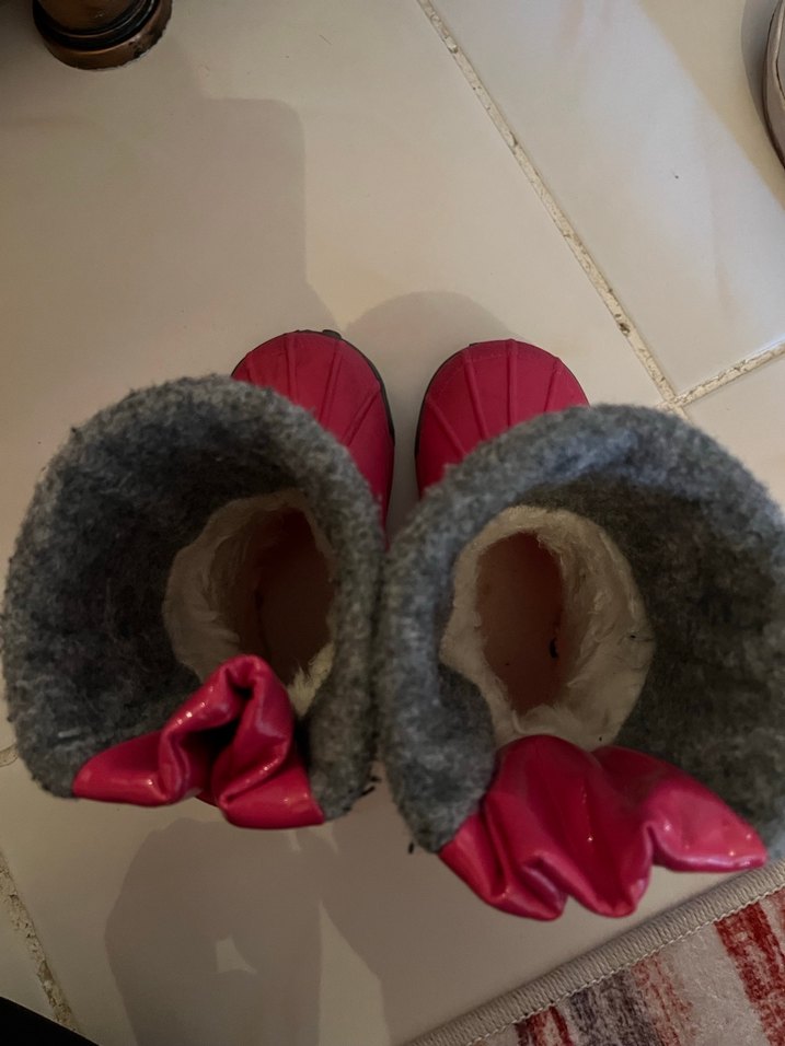 Kız Çocuk Pembe Kürklü Yağmur Botu - Görsel 4