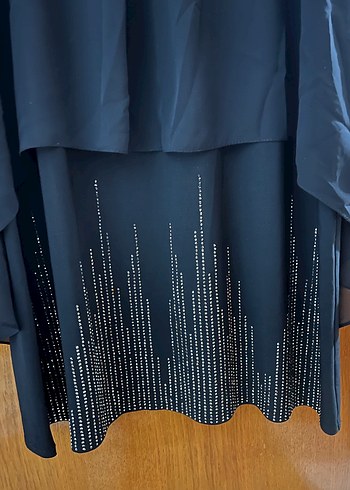 Siyah Uzun Kollu Salaş Kadın Abiye Elbise - Görsel 2