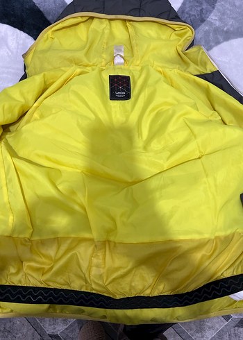 Gri Kapüşonlu erkek Kışlık Mont - Görsel 3