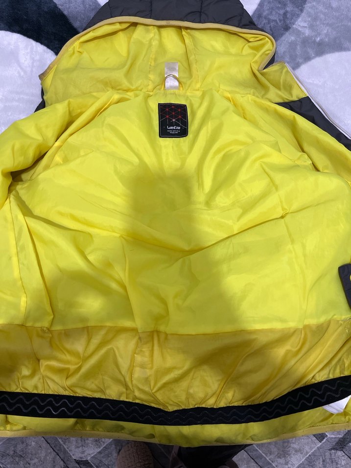 Gri Kapüşonlu erkek Kışlık Mont - Görsel 3