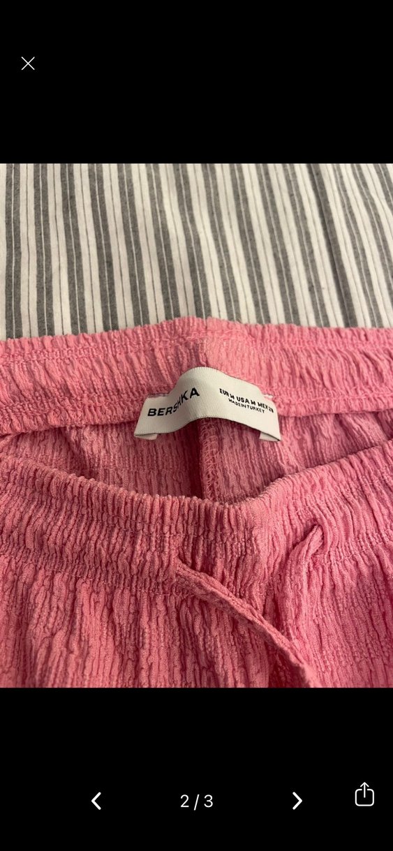 Bershka Bürümcük Kumaş Pantolon - Görsel 2