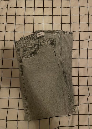 Bershka Orta Bel Baggy Jean - Görsel 3
