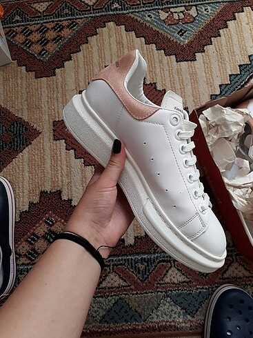 38 Beden beyaz Renk Alexander Mcqueen Kadın Beyaz Spor Ayakkabı