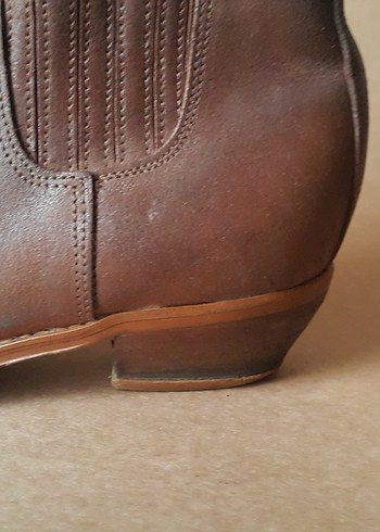40 Beden Vintage Tarz Kahverengi Kadın Botları