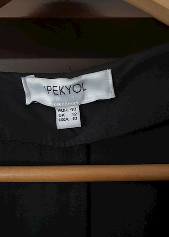 Siyah Kadın Uzun Tulum, Kuşaklı, V Yaka - Görsel 3