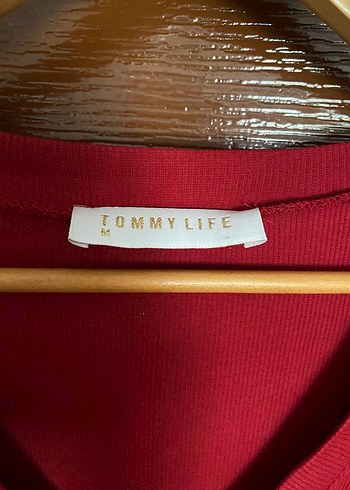 Bordo V Yaka Uzun Kollu Hamile Elbisesi - Görsel 2